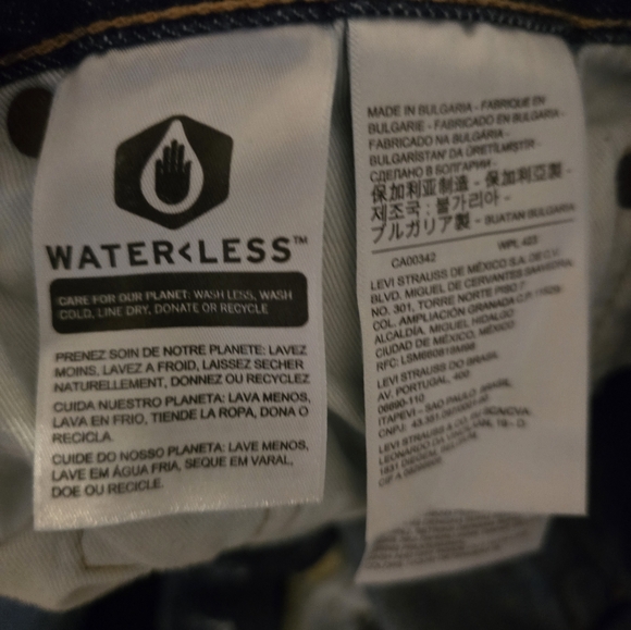 Levi's 501 (Big E) Original Fit Dark Wash NO Stretch 34x32 - Picture 9 of 10